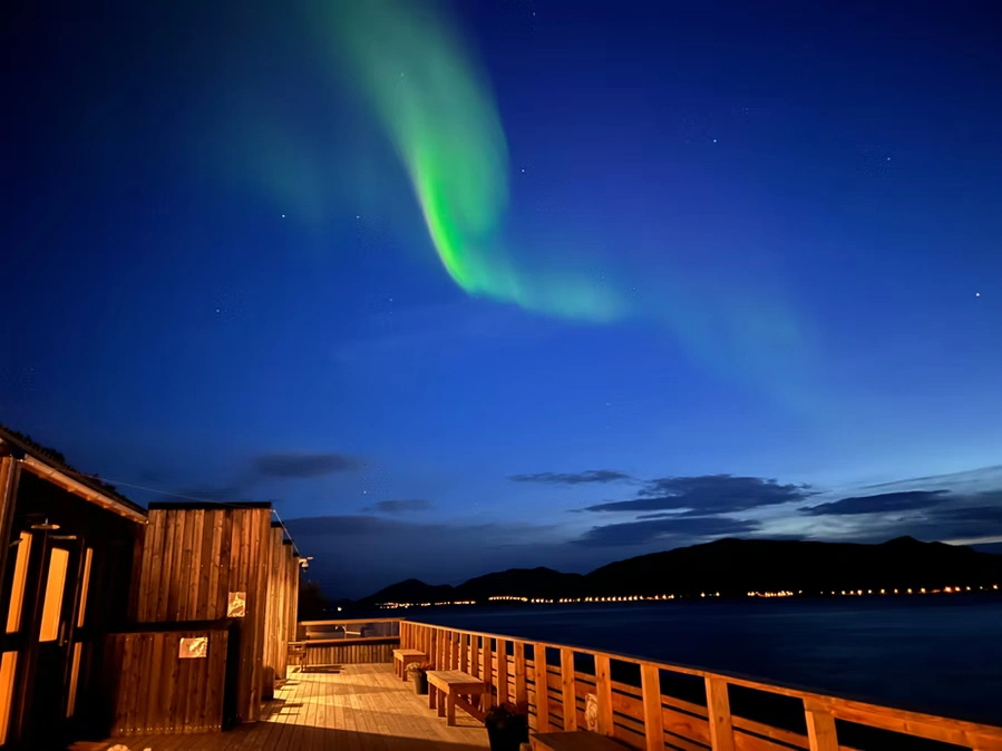 Nordlys fra verandaen